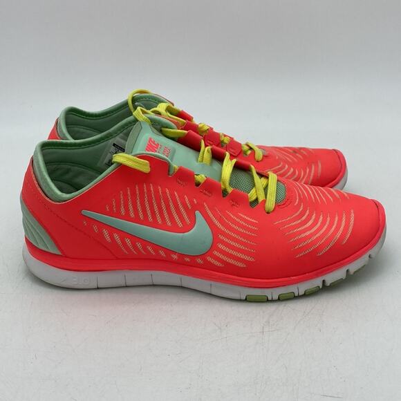 NIKE TRAINING FREE BALANZA 3.0 Coral Mint Yellow Running Walking Sneakers Size 6 - Picture 3 of 13